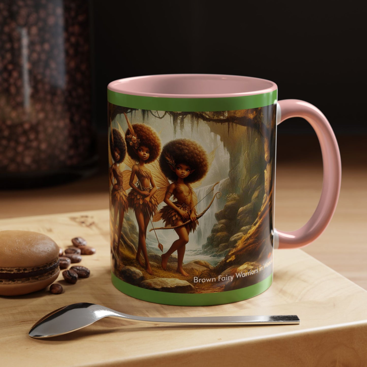 Brown Fairy Warriors in Woods Mug (11oz)