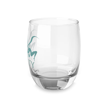 Thirty Anniversary Whiskey Glass with the Punany Flower by Jessica Holter