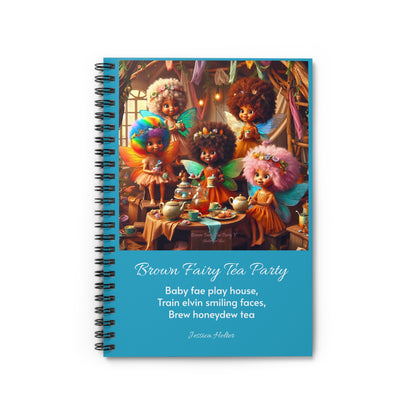 Brown Fairy Party Spiral Notebook - Ruled Line