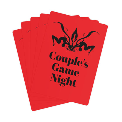 Couples Game Night - Red Punany Flower Poker Deck