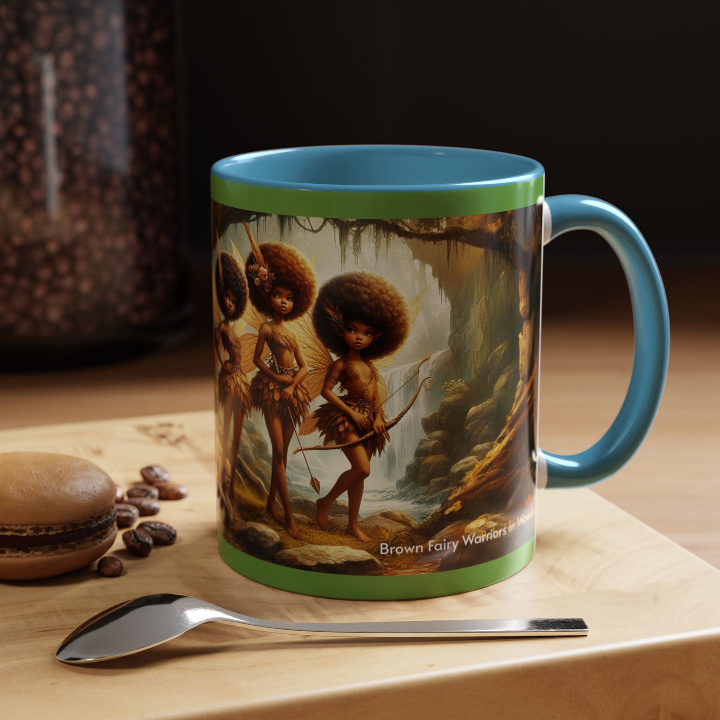 Brown Fairy Warriors in Woods Mug (11oz)