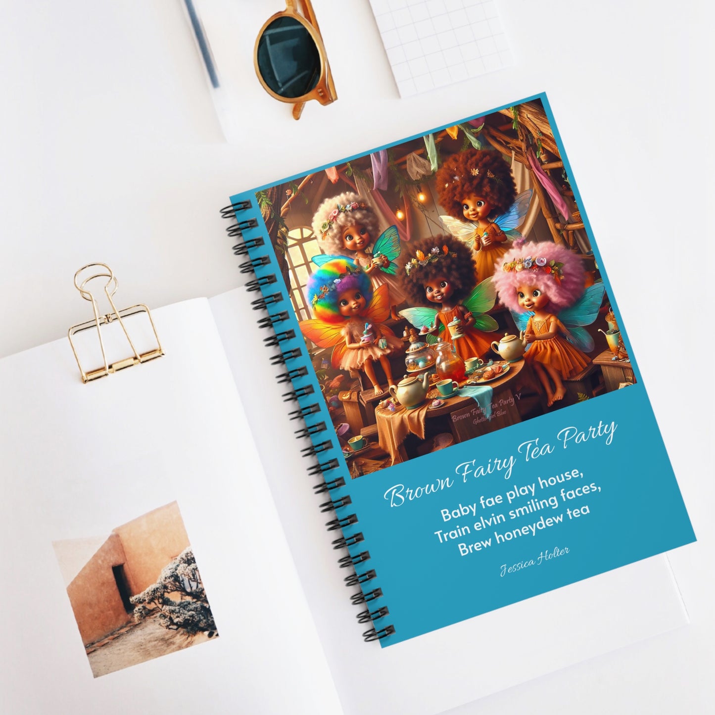 Brown Fairy Party Spiral Notebook - Ruled Line