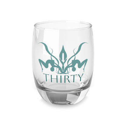 Thirty Anniversary Whiskey Glass with the Punany Flower by Jessica Holter