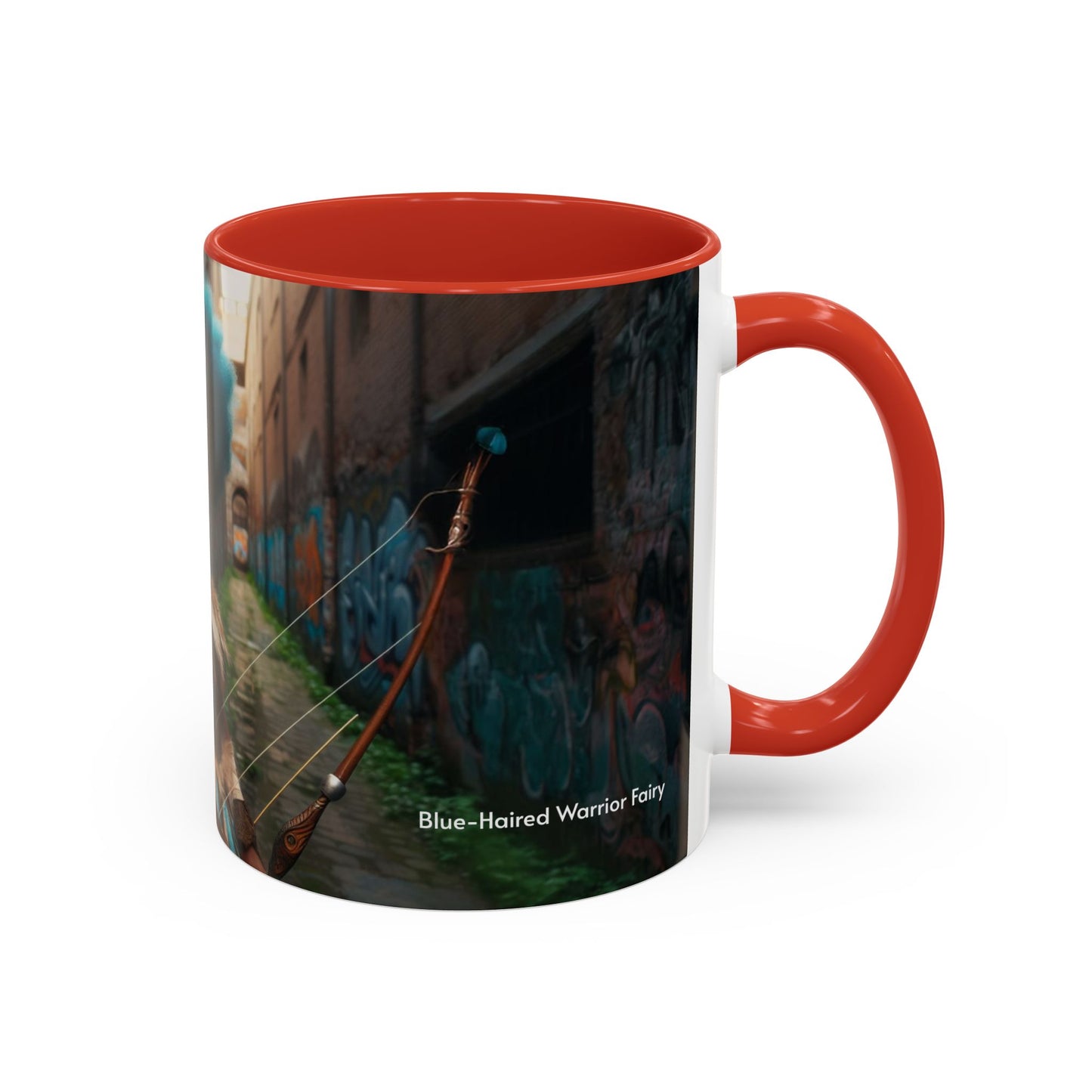 Blue-Haired Warrior Fairy Mug (11oz)