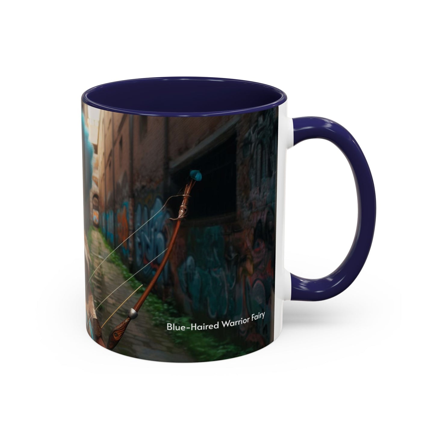 Blue-Haired Warrior Fairy Mug (11oz)