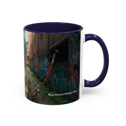 Blue-Haired Warrior Fairy Mug (11oz)