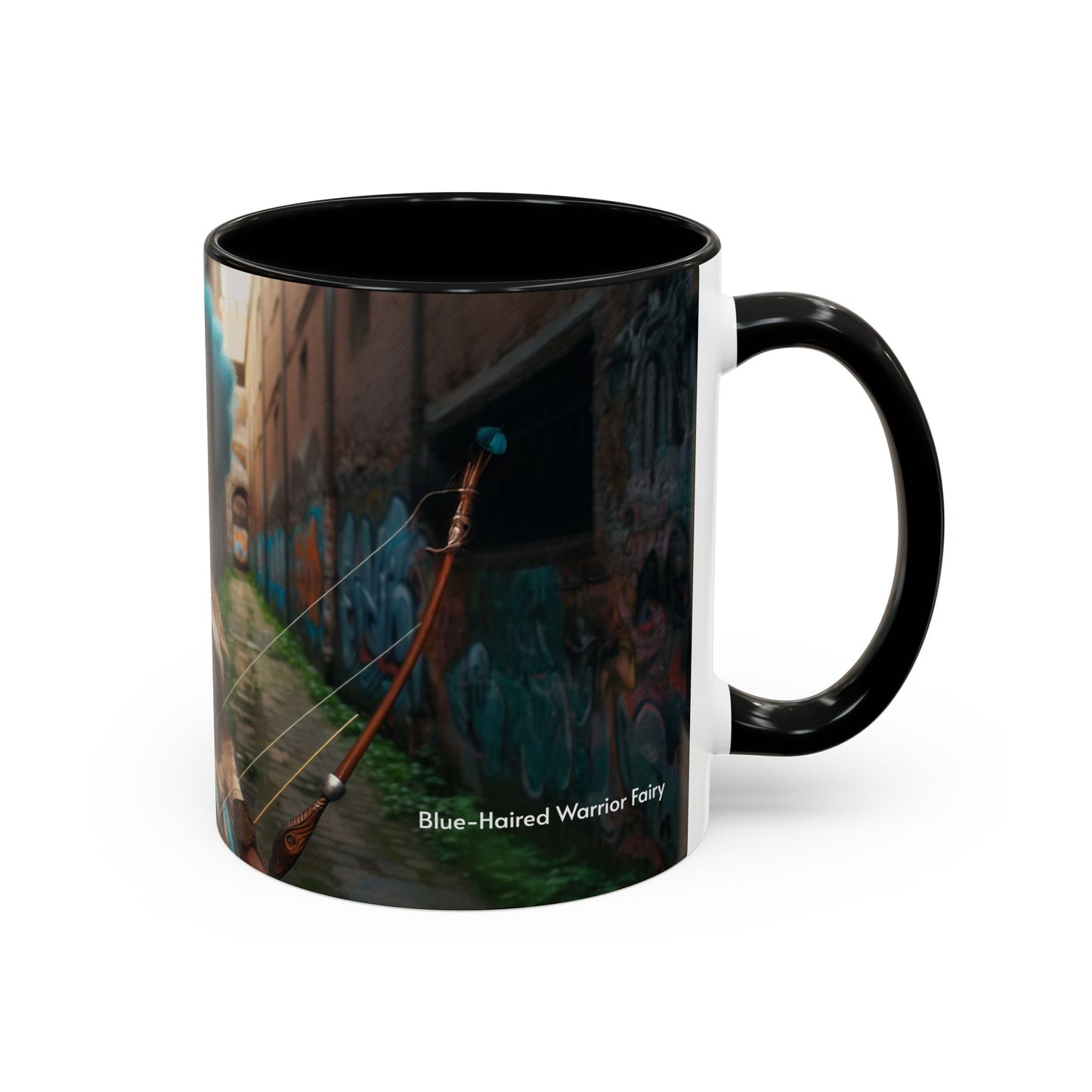 Blue-Haired Warrior Fairy Mug (11oz)