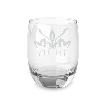 Thirty Anniversary Whiskey Glass with the Punany Flower by Jessica Holter