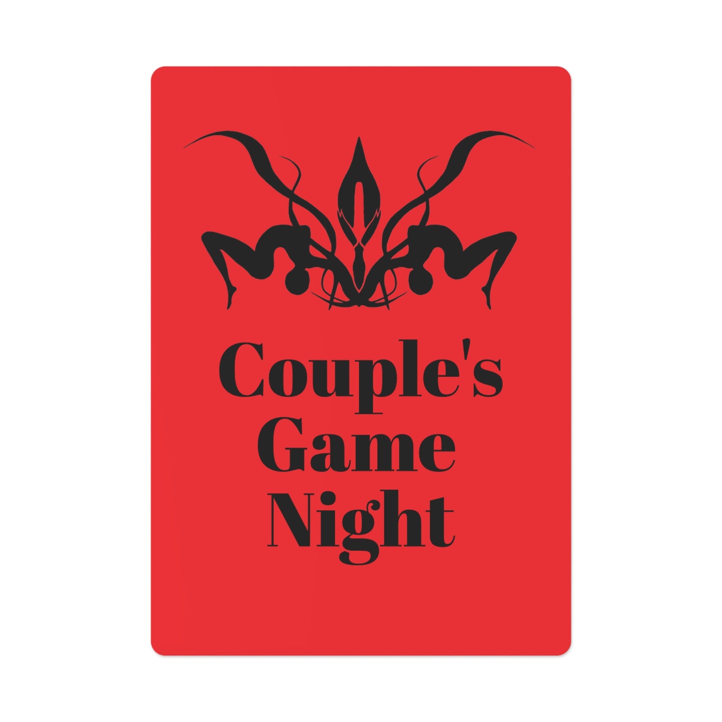 Couples Game Night - Red Punany Flower Poker Deck