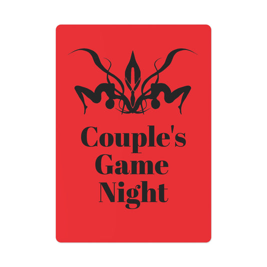 Couples Game Night - Red Punany Flower Poker Deck