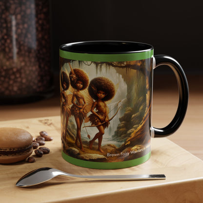 Brown Fairy Warriors in Woods Mug (11oz)