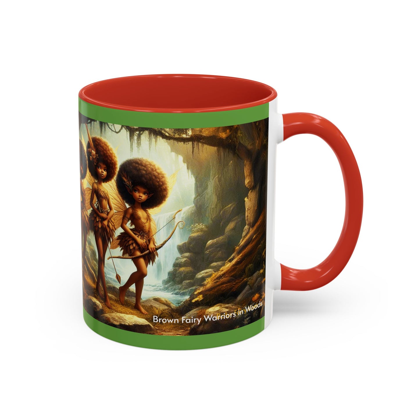 Brown Fairy Warriors in Woods Mug (11oz)