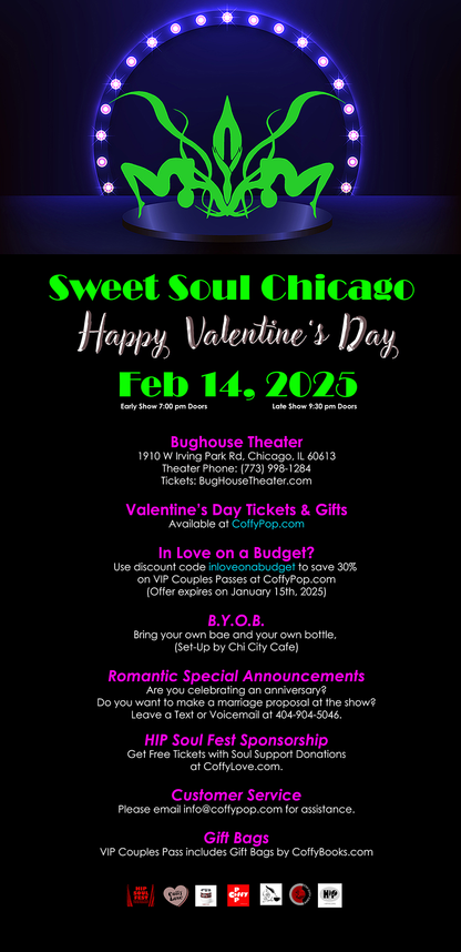 FEB 14, 2025 ~ "Sweet Soul Chicago" A Musical Cabaret & Romantic Game Show